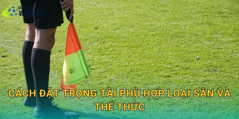 Cách đặt trọng tài phù hợp loại sân và thể thức